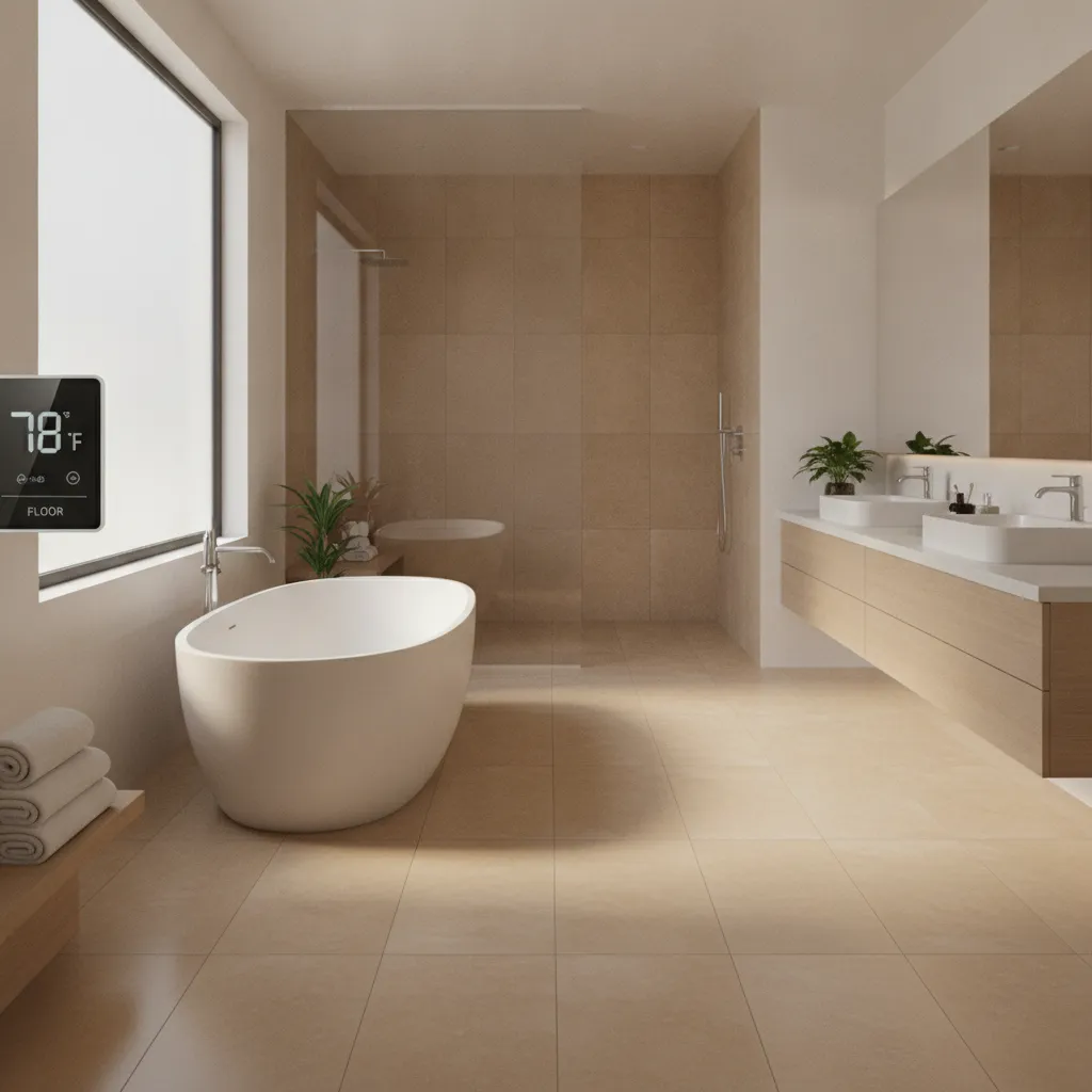 Tile for Idaho Bathrooms: Why Heated Floors Matter